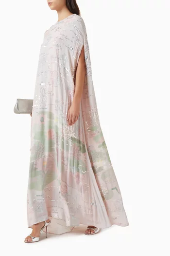 فستان اليونور مزين بتطريزات