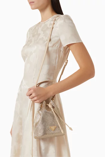 حقيبة ميني مرصعة بالكريستال ستان