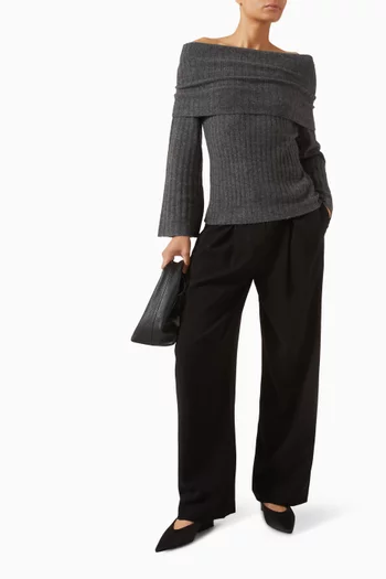 سترة استور بأكتاف مكشوفة صوف