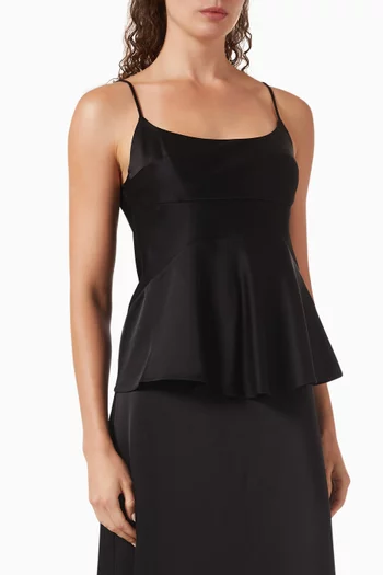 بلوزة كاميسول بتصميم مقوس ستان