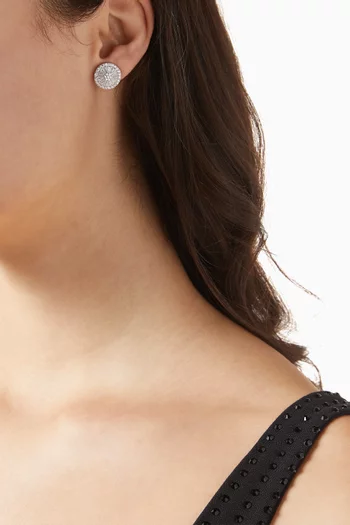 Round Stud Earrings in Sterling Silver