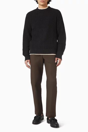 بنطال شينو هاري بقصة ساق مستقيمة مزيج قطن