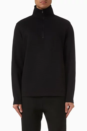 Zipped Sweatshirt in Cotton-blend