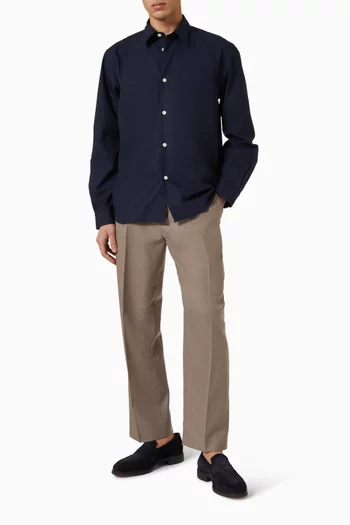 قميص بنسيج هندسي قطن