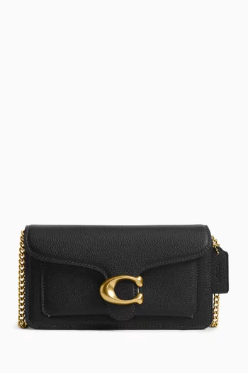 Tabby 19 Chain Crossbody Bag in Pebbled Leather