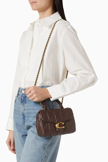 حقيبة تابي مبطنة بيد علوية جلد