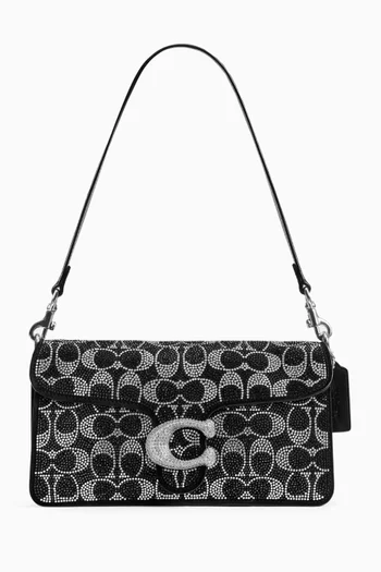 Tabby 26 Beaded Shoulder Bag in Suede