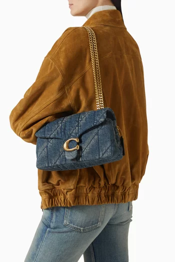 Tabby 26 Quilted Shoulder Bag in Denim