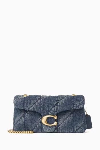 Tabby 26 Quilted Shoulder Bag in Denim