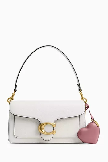 حلية حقيبة بتصميم قلب منفوخ جلد