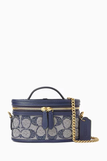 Trail 15 Crossbody Bag in Crystal Signature Jacquard