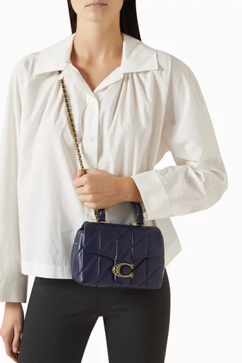 Tabby Top Handle Bag in Quilted Leather