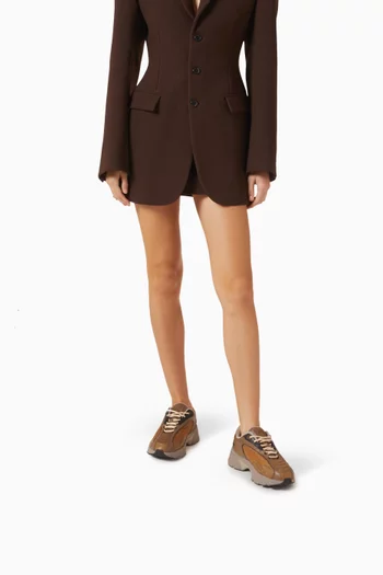 سنيكرز سبيد رانر قماش شبكي وجلد