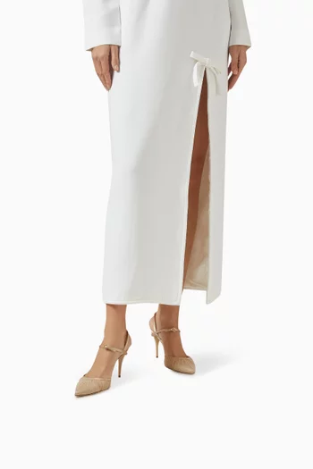 Vittorio 85 Slingback Pumps in Tulle & Satin