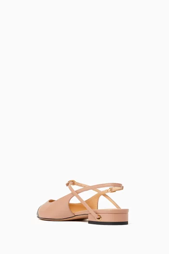Mattia Slingback Flats in Leather
