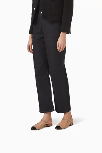 حذاء ماتيا بسير خلفي وكعب مسطح جلد