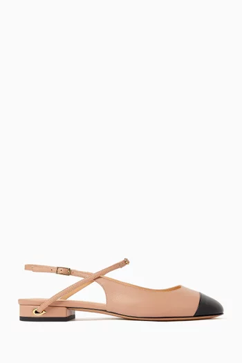 Mattia Slingback Flats in Leather