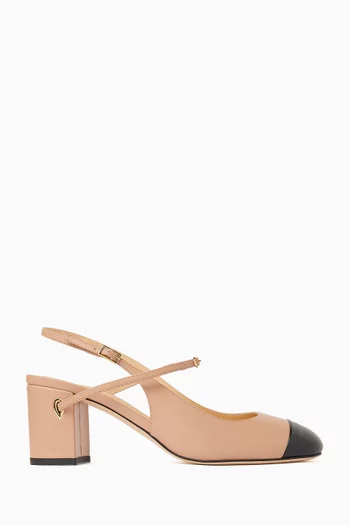 Mattia 65 Slingback Pumps in Leather