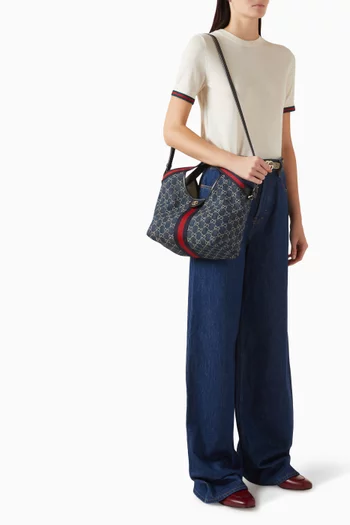 Small Giglio Tote Bag in GG Denim