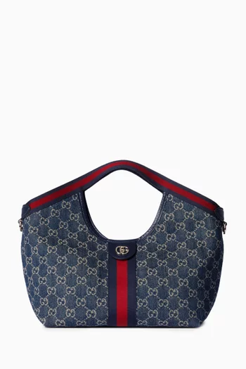 Small Giglio Tote Bag in GG Denim