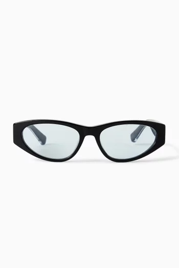 Blade Oval Sunglasses in Acetate