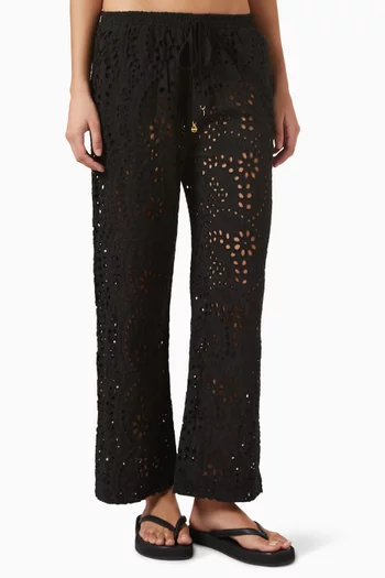 Ova Broderie Anglaise Pants in Cotton