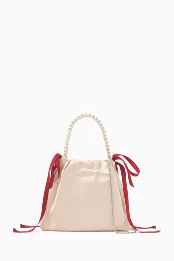 Mini Drawstring Bag in Satin