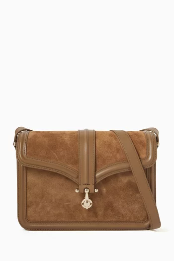 Crossbody Bag in Suede & Leather