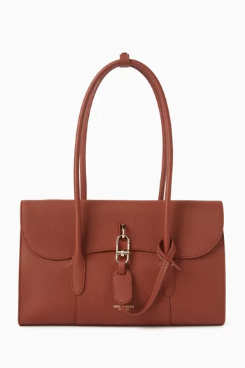 Rectangular Shoulder Bag in Leather