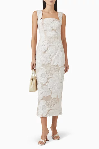 فستان روكسانا متوسط الطول قماش شبكي