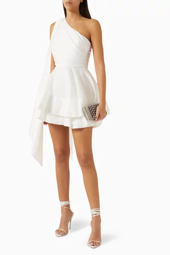 فستان ثاليا قصير بكتف مكشوف