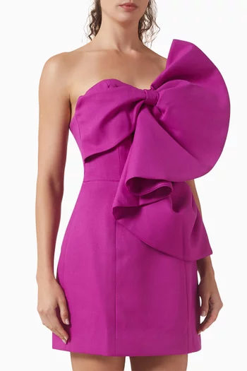 فستان بياتريكس قصير كريب مقوى