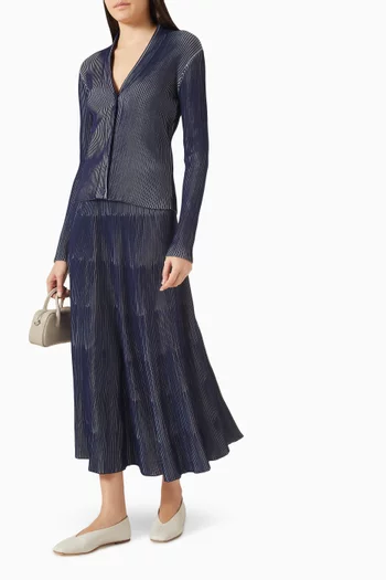 Striped Skirt in Stockinette-knit