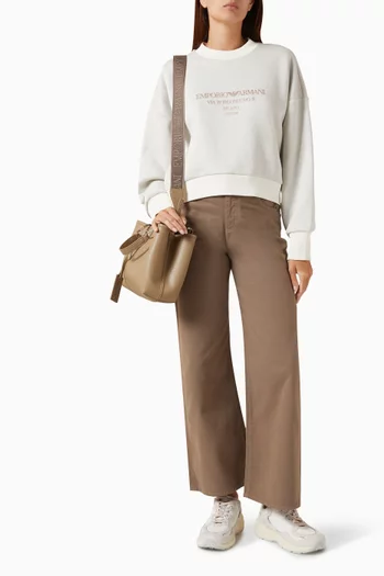 Logo Sweatshirt in Lurex Fleece