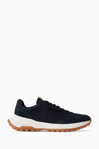 Eagle Logo Sneakers in Suede