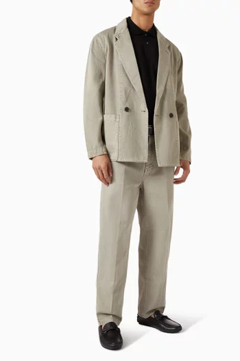 Patch-pocket Jacket in Cotton-twill