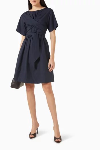Criss-cross Dress in Cotton-poplin