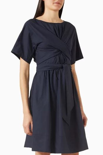 Criss-cross Dress in Cotton-poplin