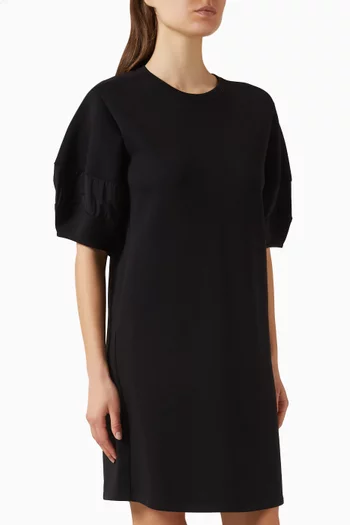 Contrast-fabric Dress in Double Jersey