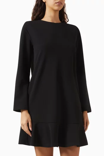 Flounce-hem Mini Dress