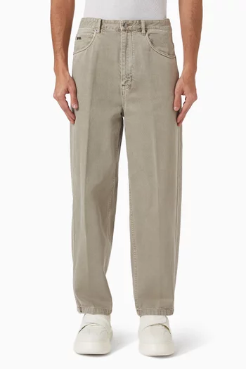 Denim Wide-Leg Pants