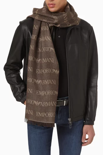 EA Logo Scarf in Wool