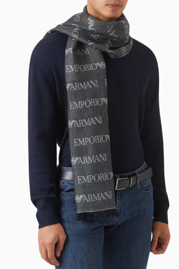 EA Logo Scarf in Wool