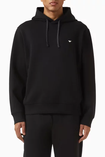 Logo Hoodie in Double Jersey