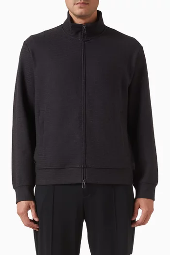 سويت شيرت بسحّاب وشعار الماركة