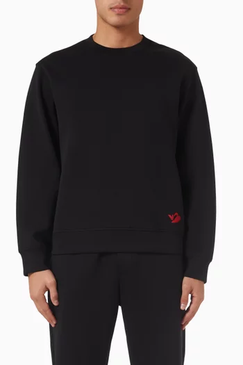 Heart Eagle Logo Sweatshirt in Double Jersey