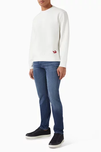 Heart Eagle Logo Sweatshirt in Double Jersey