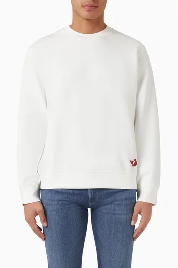 Heart Eagle Logo Sweatshirt in Double Jersey