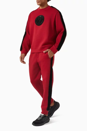 سويت شيرت برقعة حصان جيرسيه مزدوج 