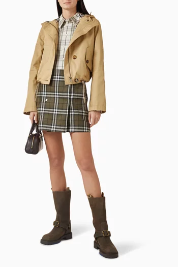 Drawstring Hoodie in Cotton Gabardine